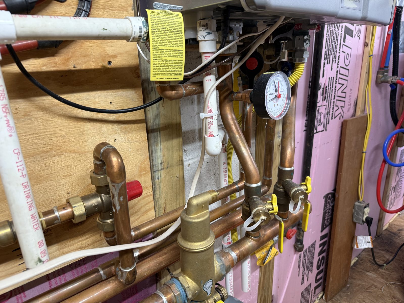 Boiler and copper piping